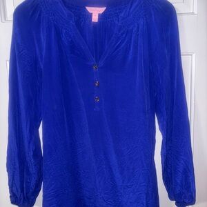 Lily Pulitzer Medium Elegant Blue Women's Top
